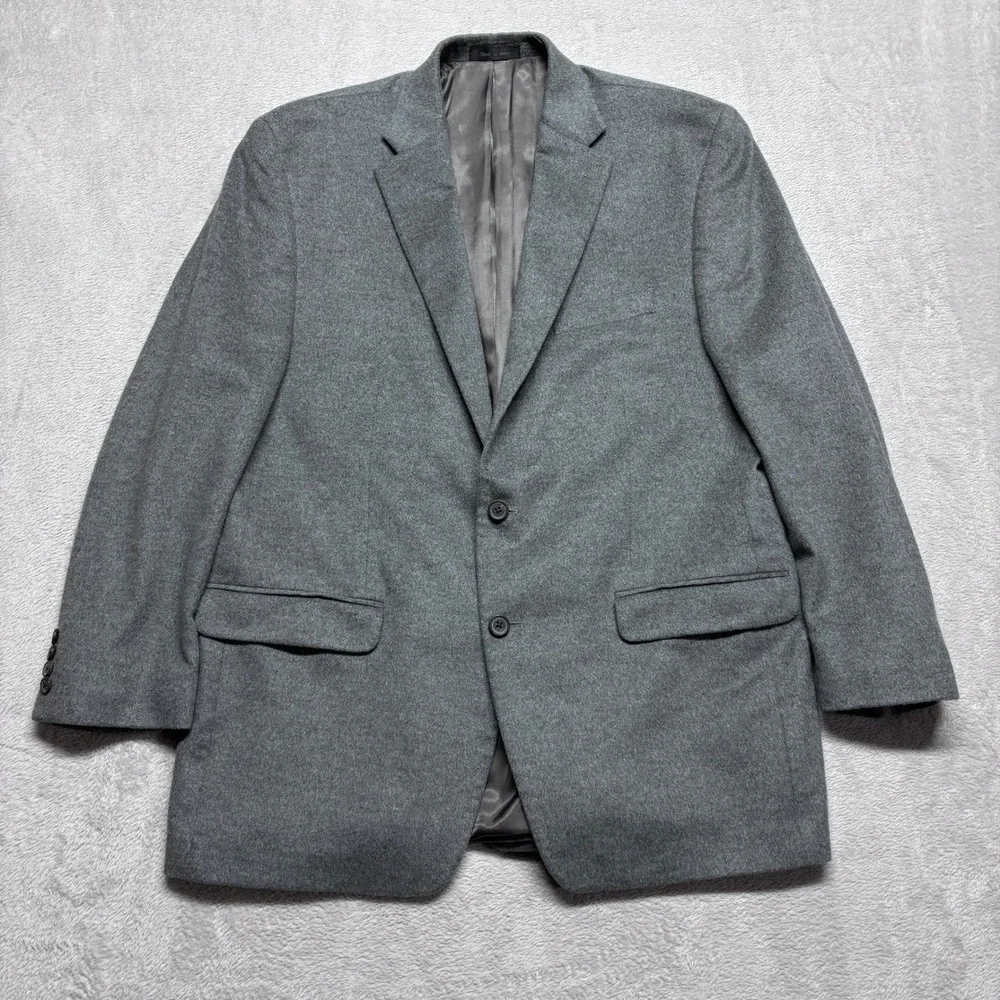 Lauren Ralph Lauren Mens 44R Gray Silk Wool Cashmere Blazer Sport Coat Jacket